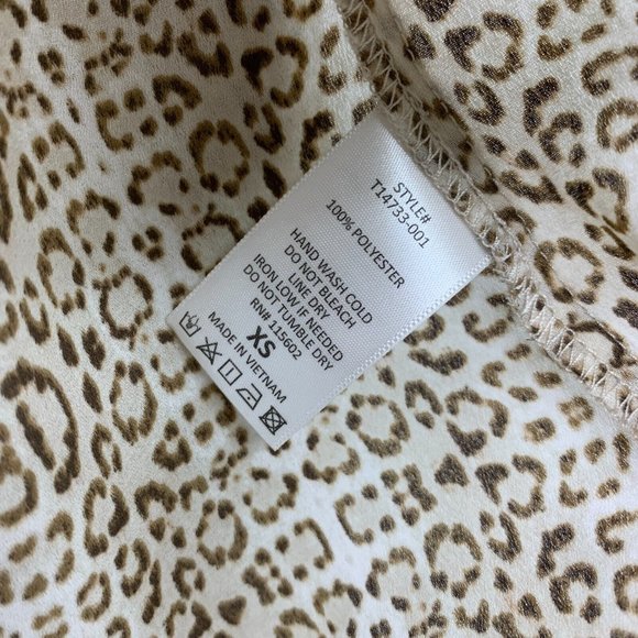All In Favor Top Harper Leopard Print V Neck Long Sleeve Blouse - Picture 8 of 11